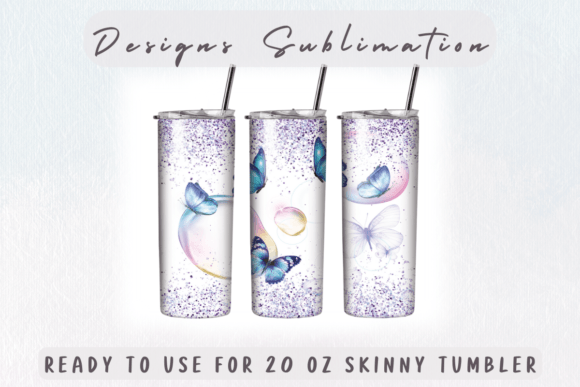 20 Oz Skinny Butterflies Wrap Tumbler