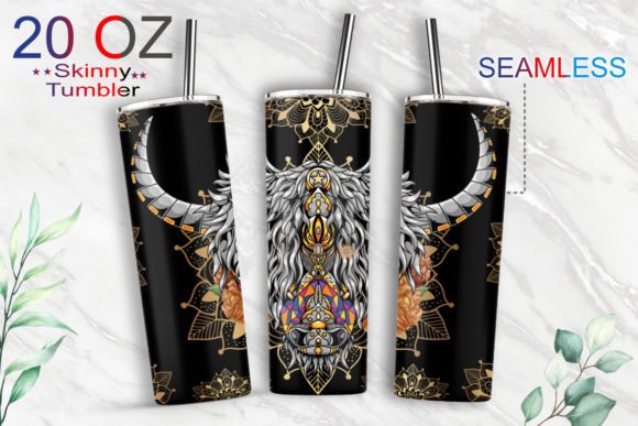 20oz Tumbler Highland Cow Sublimation