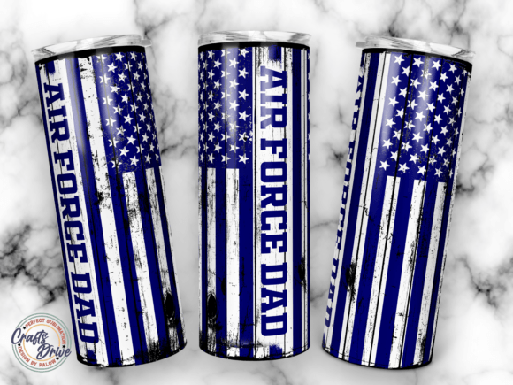 Air Force Dad Tumbler 20oz PNG