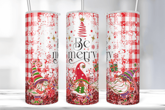 Be Merry Christmas Tumbler Wrap