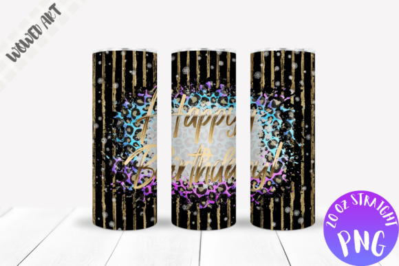 Birthday 20 Oz Skinny Tumbler Wrap