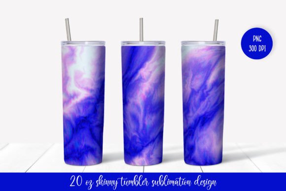 Blue Purple Tumbler Sublimation Wrap