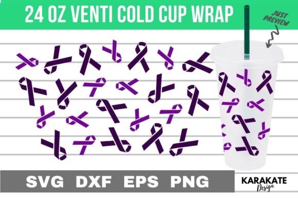 Campaign Ribbon, 24 Oz Venti Cup Wrap