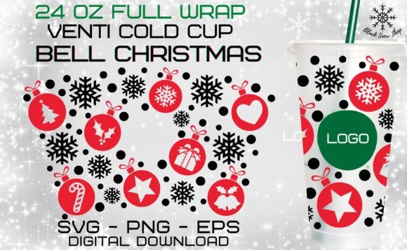 Christmas Bell Wrap Venti Cold Cup