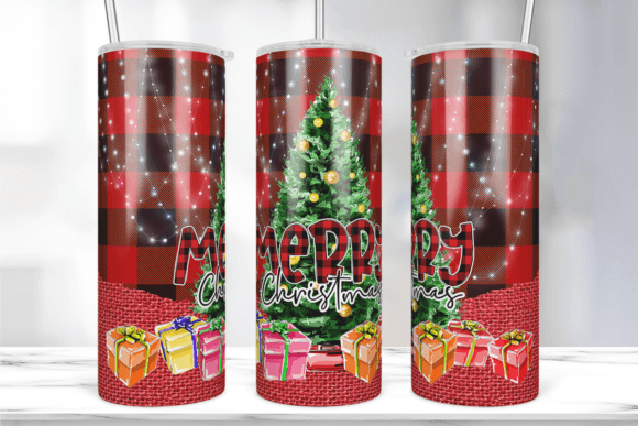 Christmas Burlap Tumbler Wrap