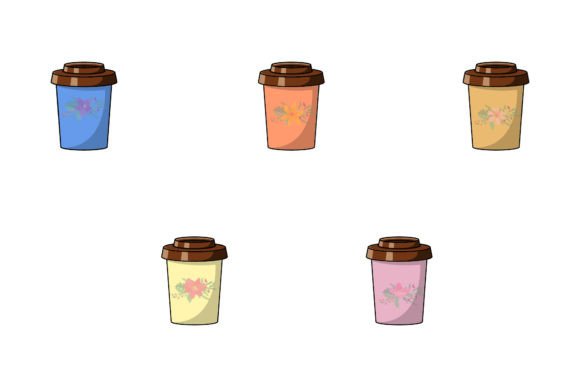 Coffee Cup Flower Design