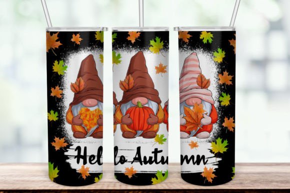 Fall Gnome Pumpkin 20oz Skinny Tumbler