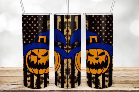 Grunge Leopard Halloween Pumpkin Tumbler