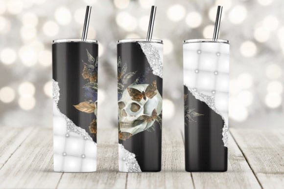Halloween Skull 20oz Skinny Tumbler