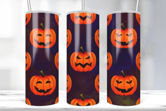 Halloween Tumbler Pumpkins 20oz Skinny
