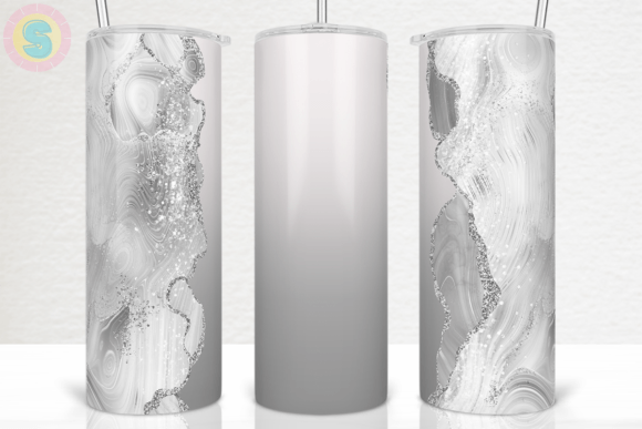 Ombre Agate Glitter 20Oz Tumbler Wrap