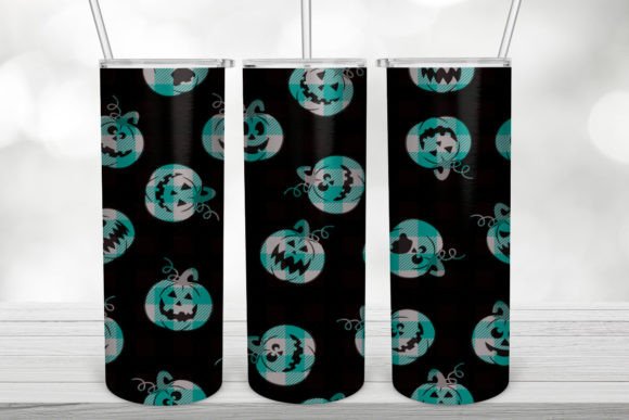 Plaid Pumpkin Sublimation Tumbler Wrap