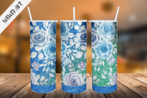 Rose Pattern 20 Oz Skinny Tumbler Wrap