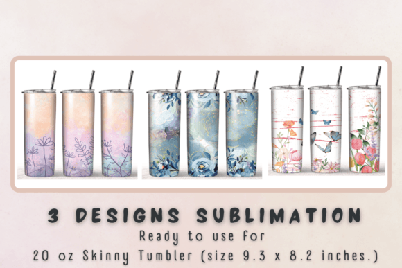 Watercolor Flowers Tumbler Sublimation
