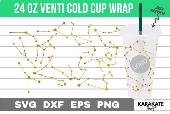 Zodiac Sky Venti Hole Wrap SVG